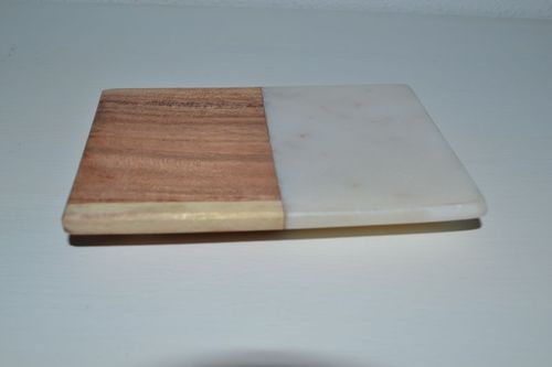 Kleine Marmor -Holz Platte von Madam Stoltz
